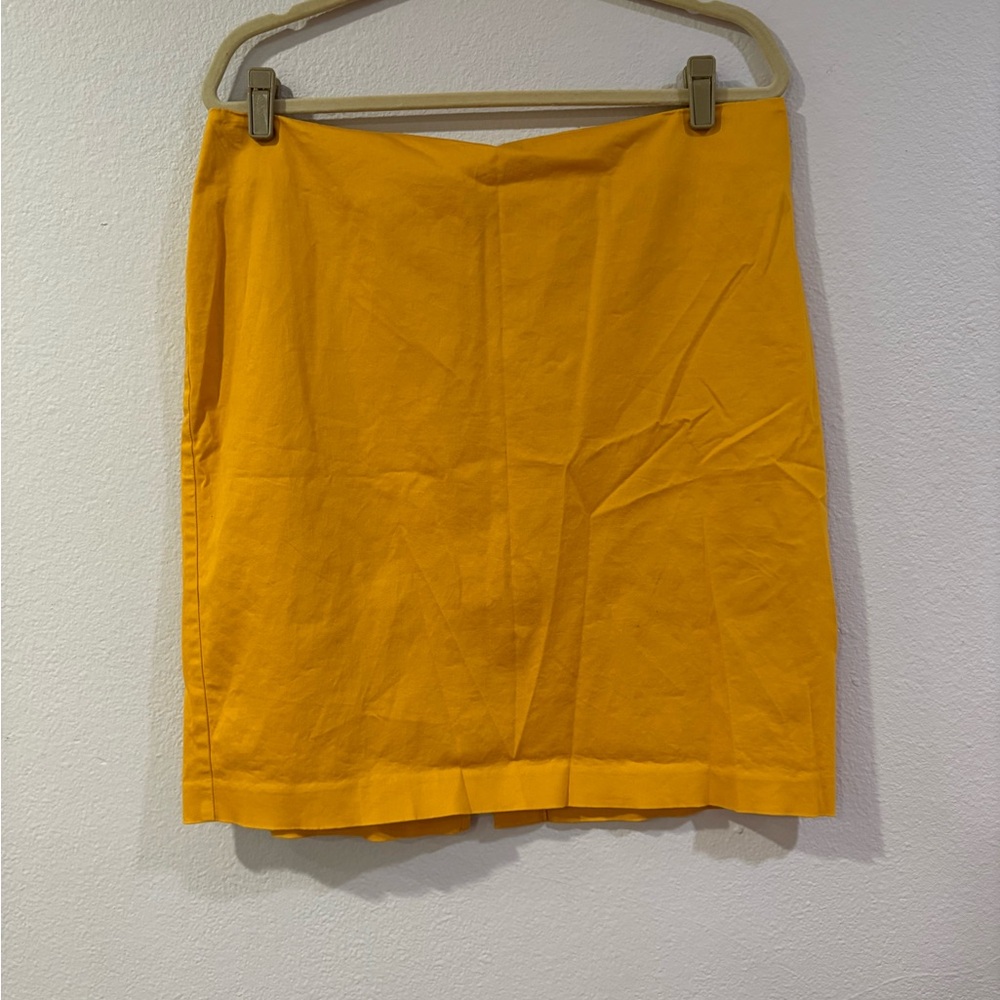 New York & Company Mustard Pencil Skirt